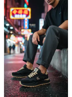 Adidasi barbati casual, negri A2571